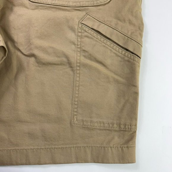Carhartt Mens Rugged Flex Canvas Work Shorts Brown Loose Fit Stretch 34 New - Picture 9 of 12